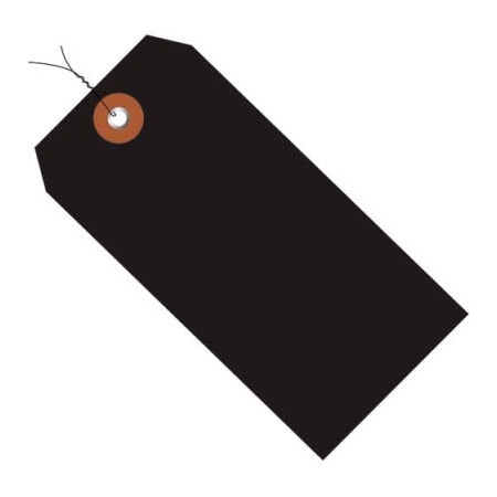 Box Packaging Plastic Shipping Tag Pre WiredNo 5 4-3/4L x 2-3/8W Black 100/Pack G26051W